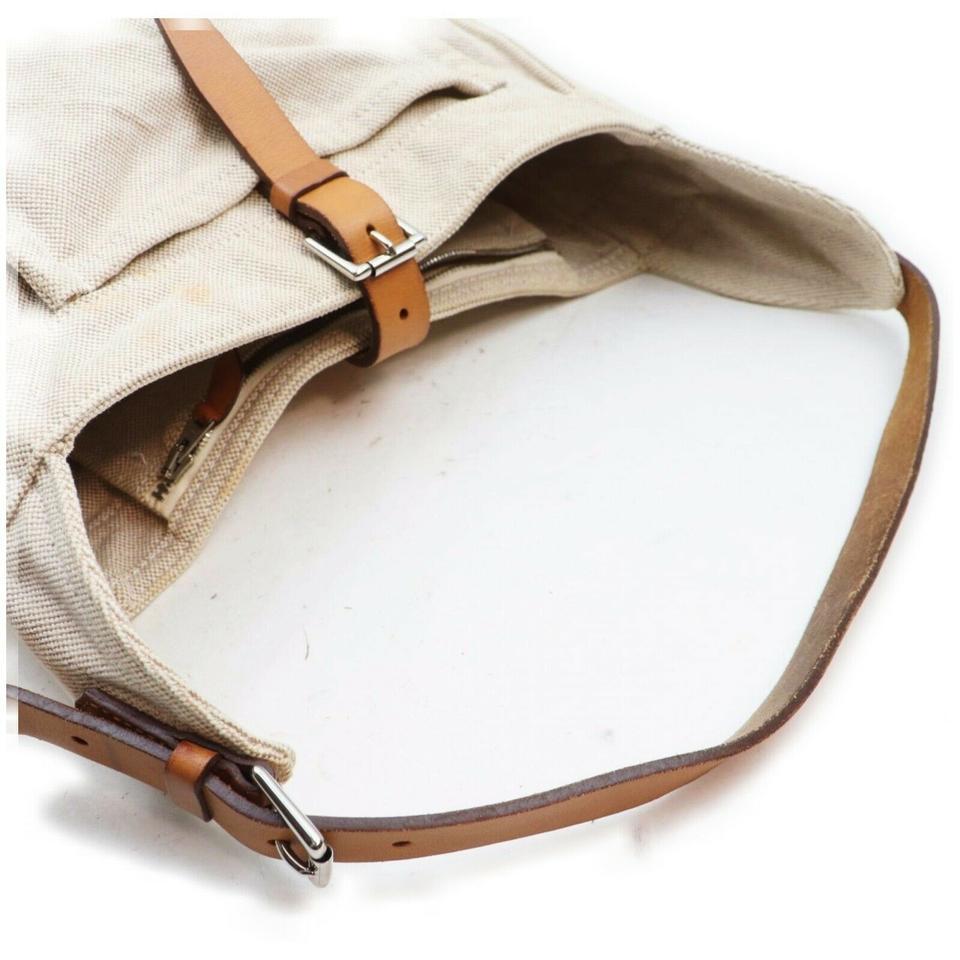 Hermès Beige x Brown Toile Marwari Hobo Shoulder Bag  861966 In Good Condition For Sale In Dix hills, NY