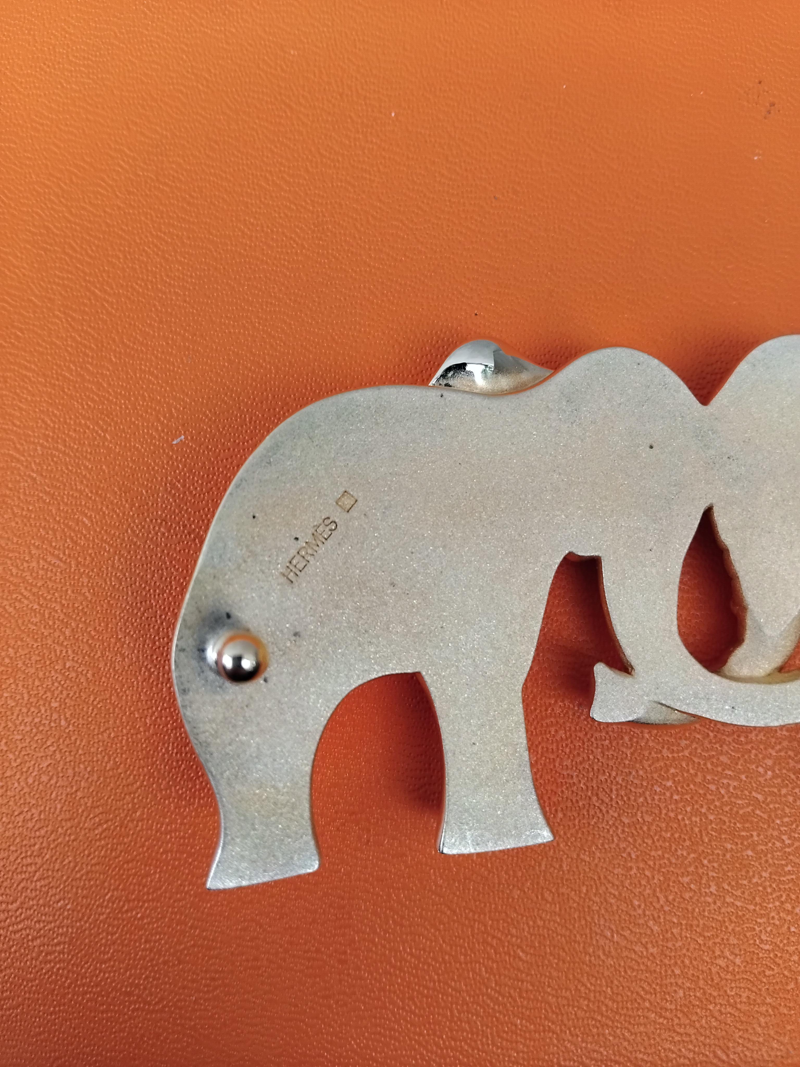 Hermès Belt Buckle Elephants in Golden Metal for 32 mm Belt For Sale 6