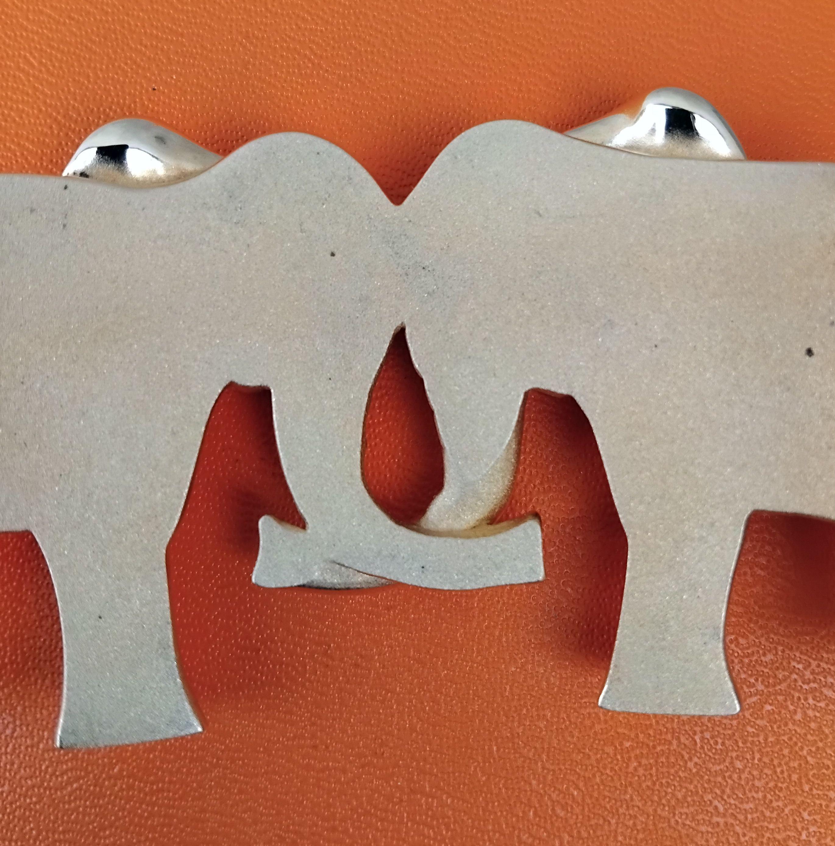 Hermès Belt Buckle Elephants in Golden Metal for 32 mm Belt For Sale 7