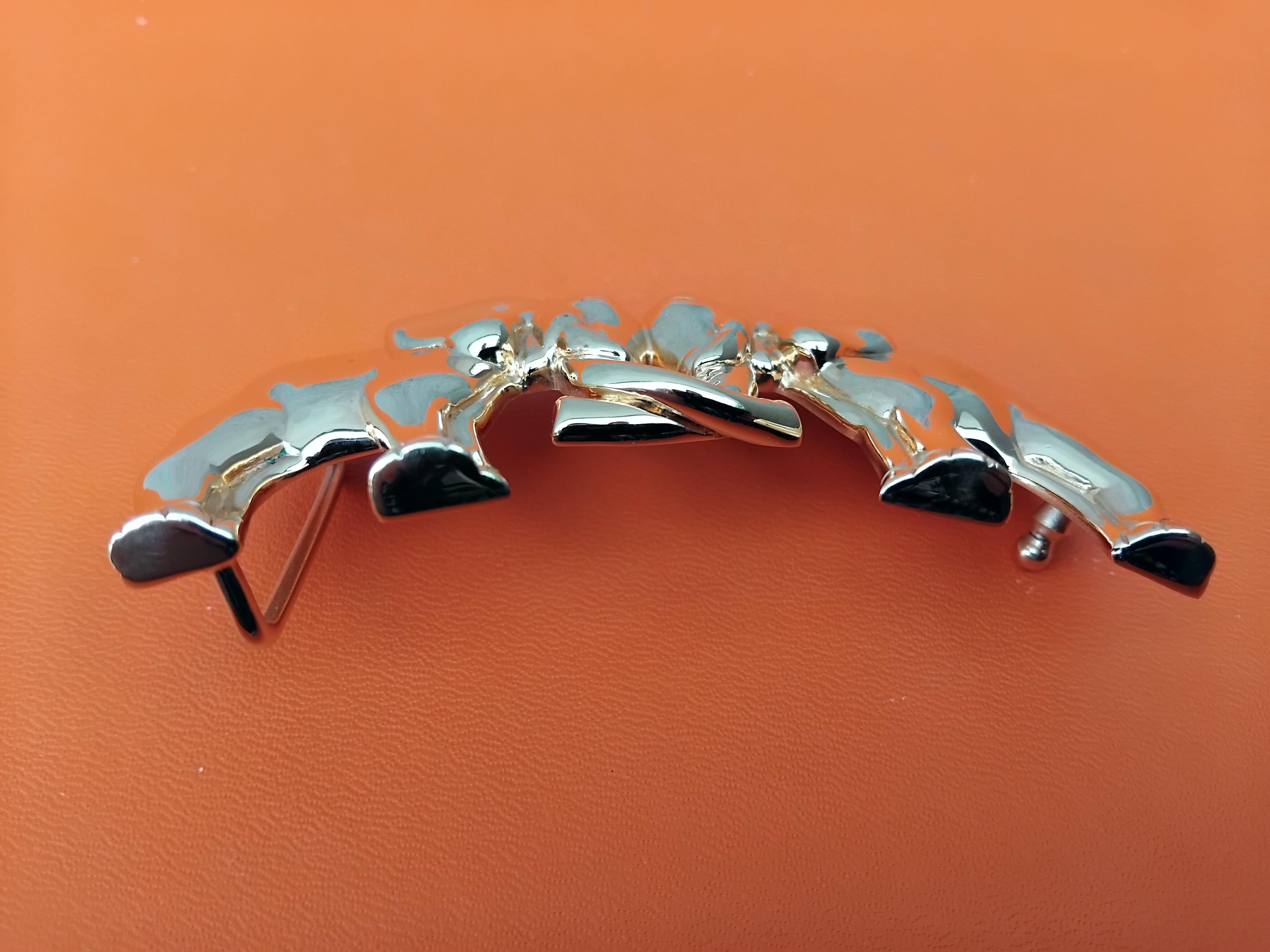 Hermès Belt Buckle Elephants in Golden Metal for 32 mm Belt For Sale 9
