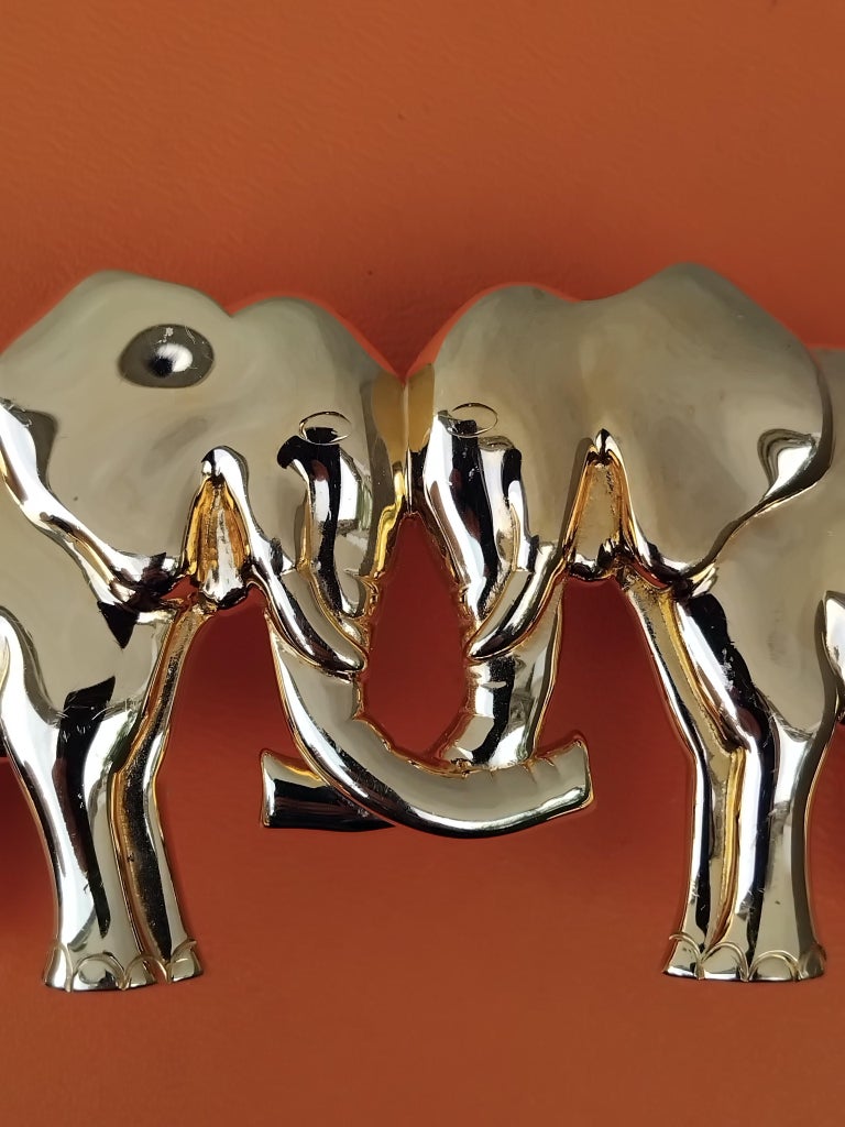 Hermès Belt Buckle Elephants in Golden Metal for 32 mm Belt For