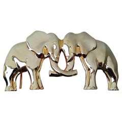 Hermès Belt Buckle Elephants in Golden Metal for 32 mm Belt
