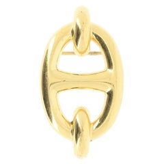 Hermes Belt Buckle in Gold Tone Metal