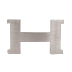 Hermes Belt Constance 42mm Reversible Black to Brown Brushed Palladium Buckle 80