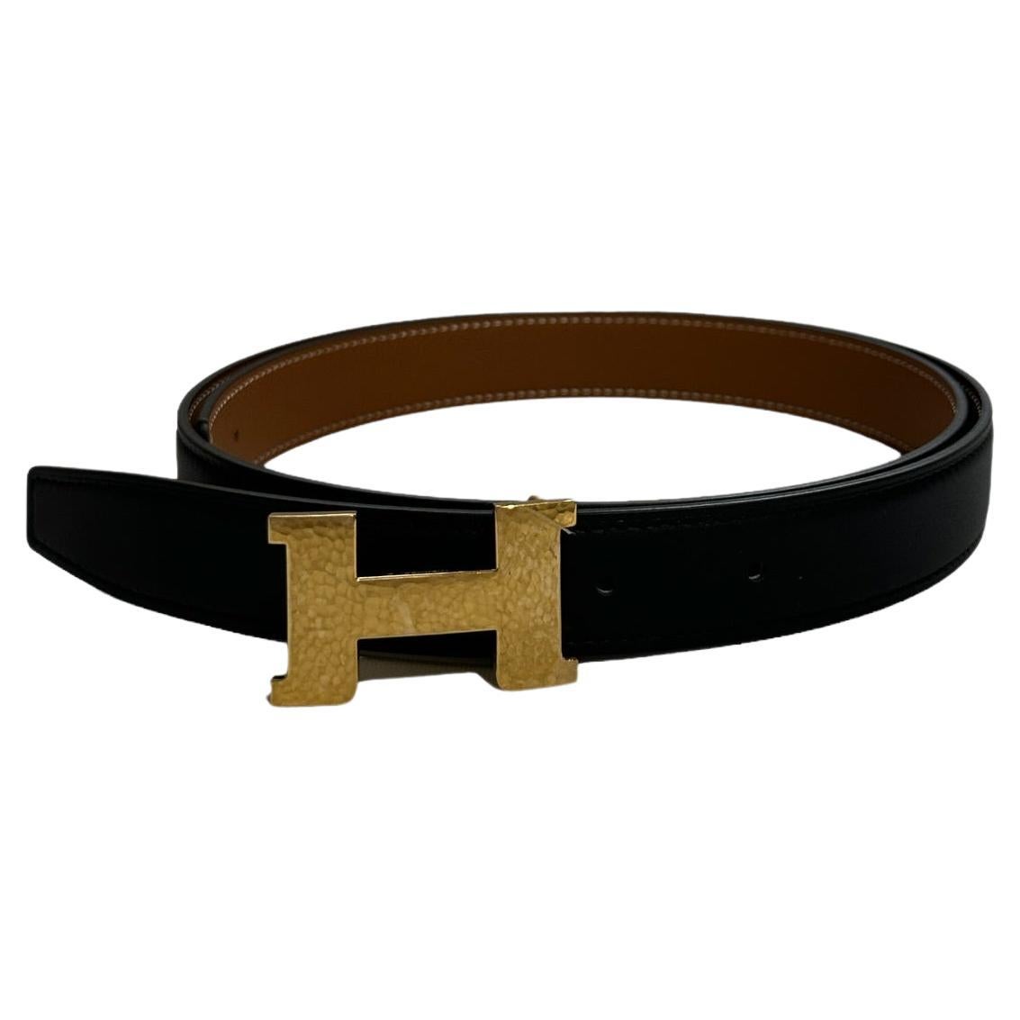 Hermes H Constance 38 Sage / Gold Reversible Belt Brushed