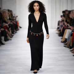 Hermes Belt or Necklace Olga Charms Chain Fauve Barenia Leather Palladium 2012