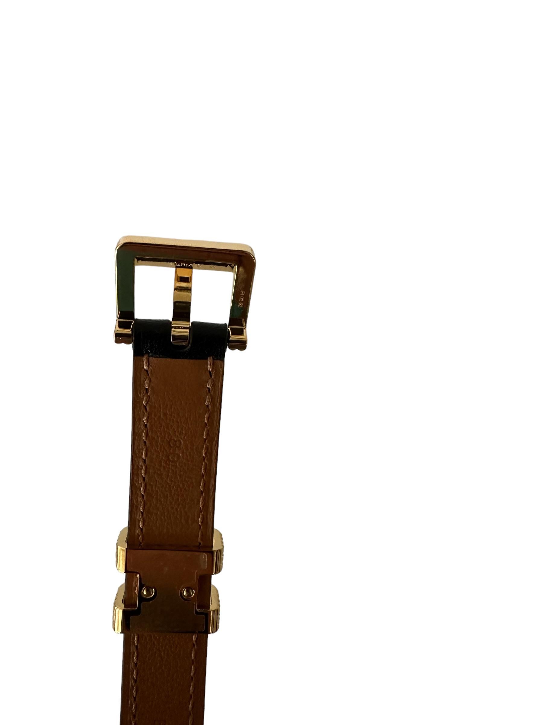 Hermes Belt Pop H Guillochee 15 Belt Black Gold Hardware For Sale 2