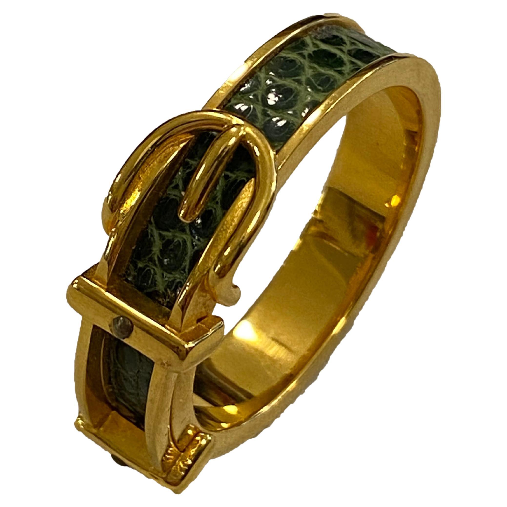 Hermes Belt Style Scarf Ring For Sale