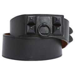 Hermès Belt T85 Collier de Chien Shadow by Gaultier Black Rare