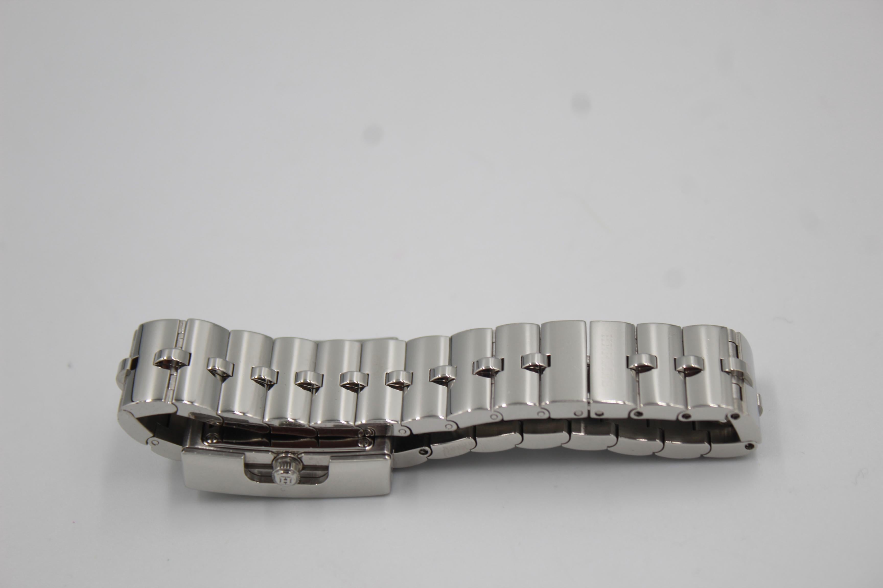 Hermès Belt watch with the steel bracelet In Good Condition For Sale In Paris, FR