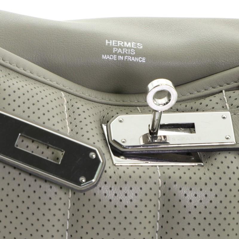 Hermes Berline Bag Perforated Swift 21 In Good Condition In NY, NY
