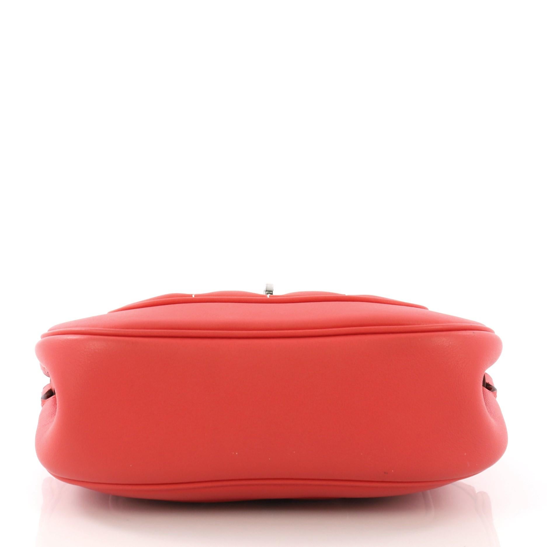 Red Hermes Berline Handbag Swift 21
