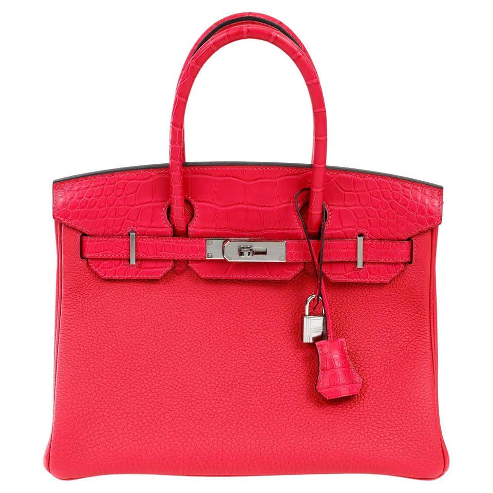 Hermès Dark Red Swift Leather 25 cm Birkin Bag with Gold Hardware For ...