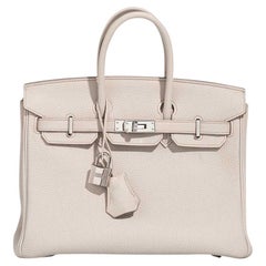 Hermès Beton Birkin 25 Togo Herraje Paladio
