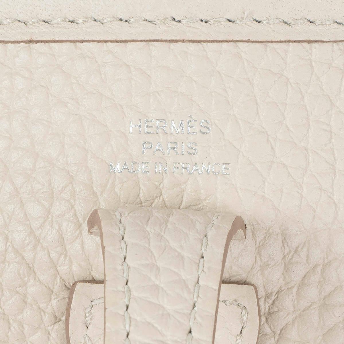 HERMES Beton grey Clemence leather EVELYNE 16 TPM Crossbody Bag In New Condition For Sale In Zürich, CH