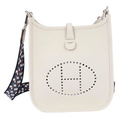 HERMES Beton grey Clemence leather EVELYNE 16 TPM Crossbody Bag