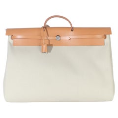 Hermès Beton Naturel Militaire Canvas Hunter Sable Herbag Zip Cabine Bag