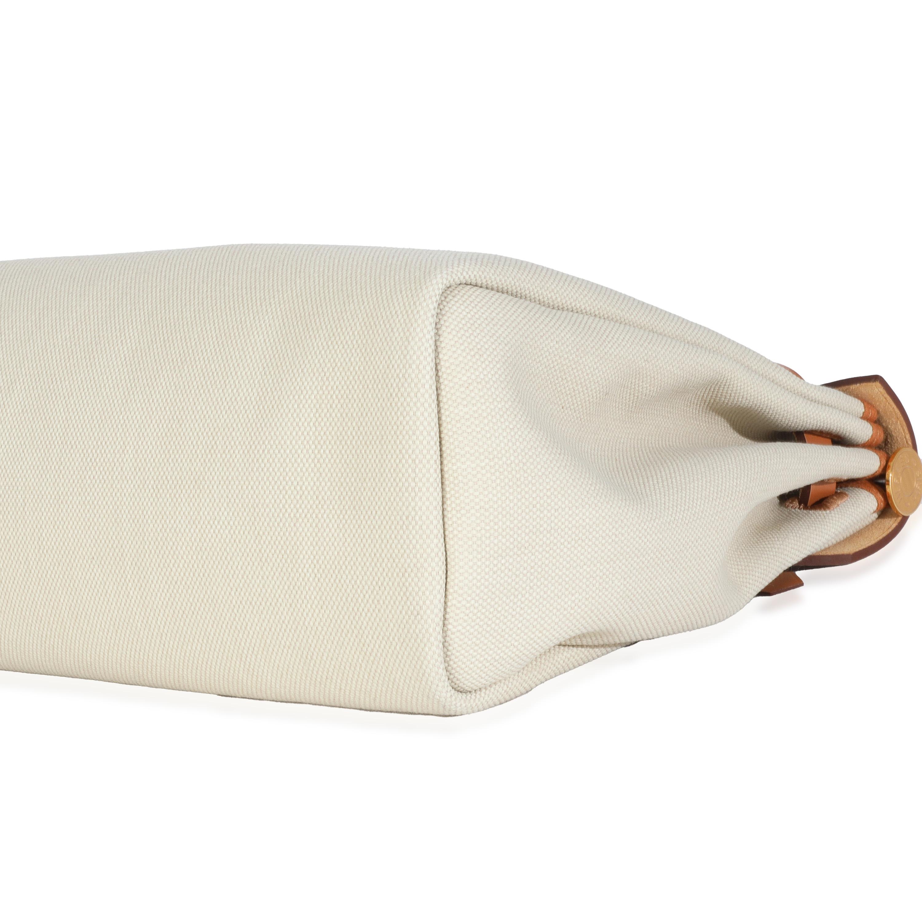 Hermès Beton Toile Militaire Natural Sable Herbag Zip Retourne 31 Excellent état - En vente à New York, NY