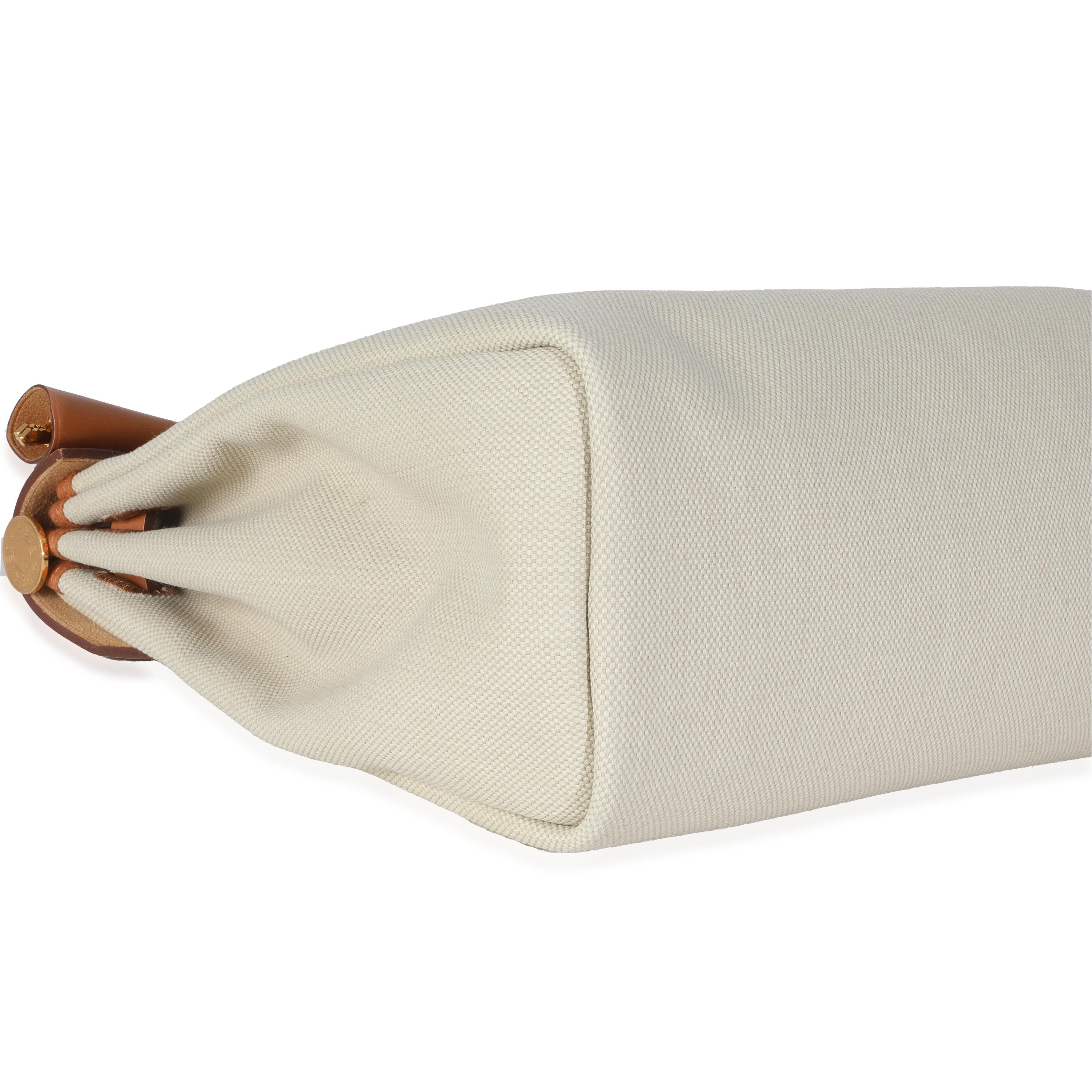 Hermès Beton Toile Militaire Natural Sable Herbag Zip Retourne 31 Unisexe en vente
