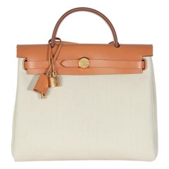 Hermès Beton Toile Militaire Natural Sable Herbag Zip Retourne 31