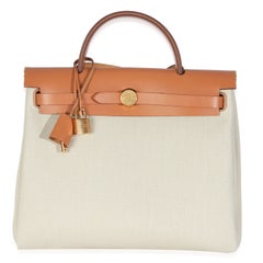 Hermès Beton Toile Militaire Natural Sable Herbag Zip Retourne 31