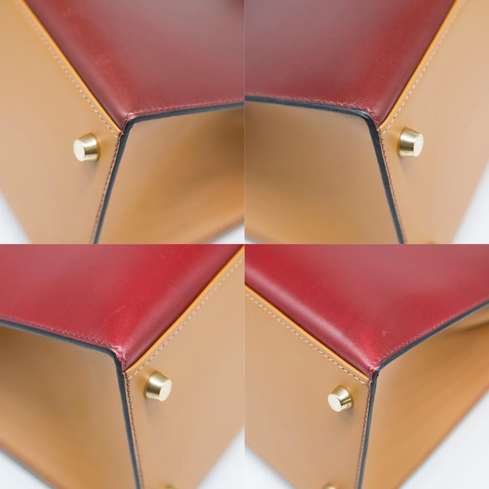 Hermès Bi-colour 28cm Box Leather Kelly Sellier Bag 2