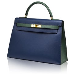 Hermès Bi-colour 32cm Kelly Sellier Bag
