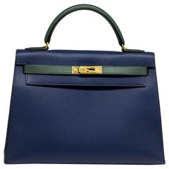 Hermès Sac Kelly Sellier 32cm bicolore