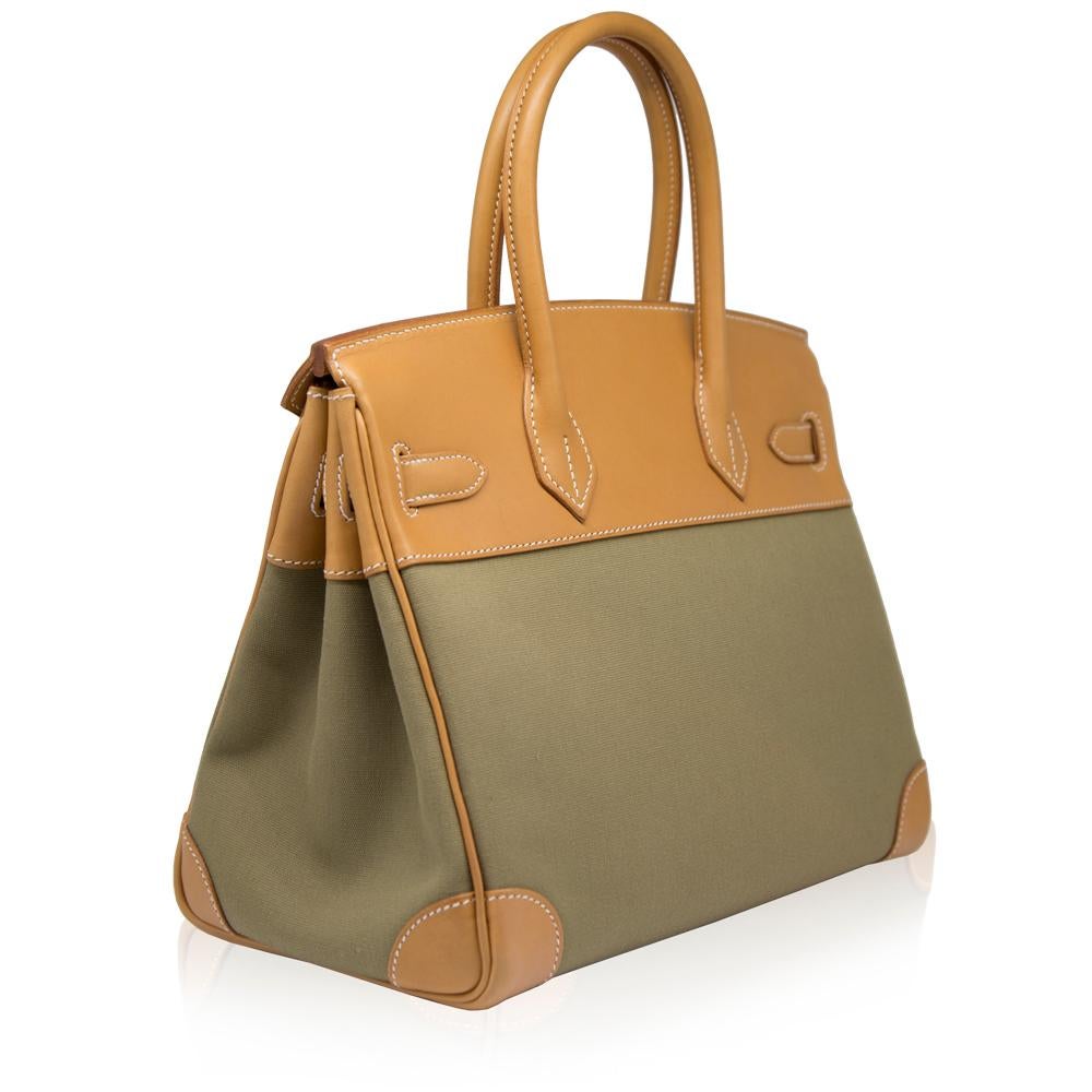 Hermès Bi-colour Toile 28cm Birkin Bag In Good Condition In London, GB
