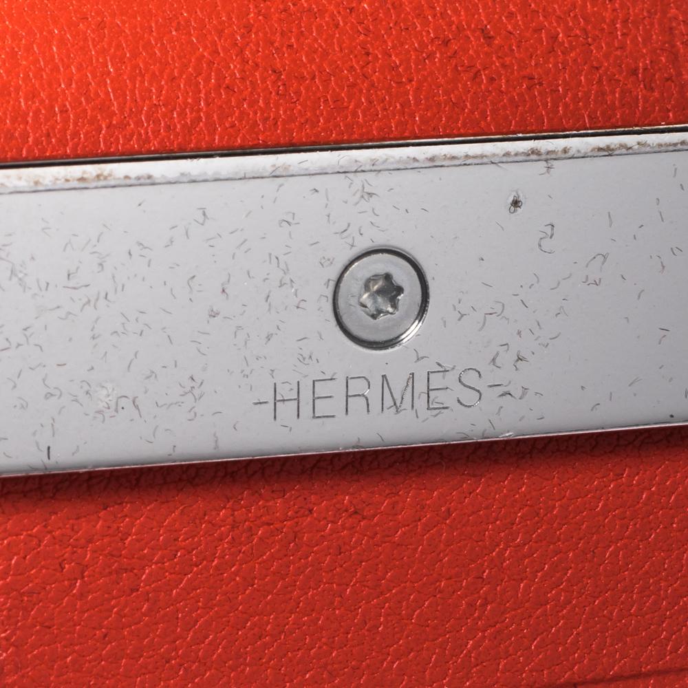 Women's Hermès Bicolor Leather Palladium Plated Illusion Bracelet PM