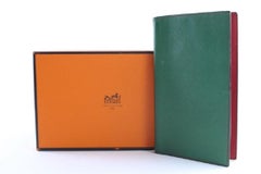 Hermès Bicolor Passport Or Agenda Cover 26hr0501 Green X Red Leather Clutch