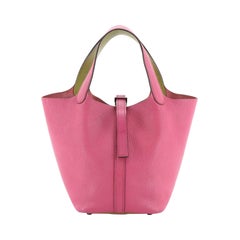 Hermès - Sac Picotin bicolore Chevre de Coromandel PM