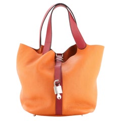 Hermes Bicolor Picotin Lock Bag Clemence with Swift GM
