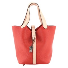 Hermes Bicolor Picotin Lock Bag Clemence with Swift MM