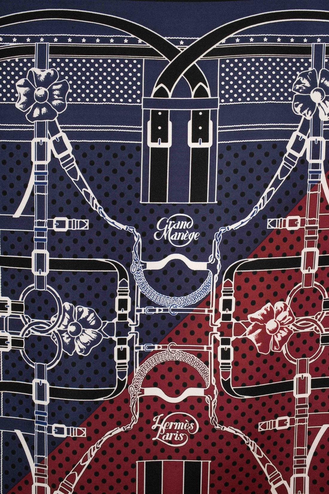 Women's Hermès 'Big Manege' Bandana / Scarf, 1990