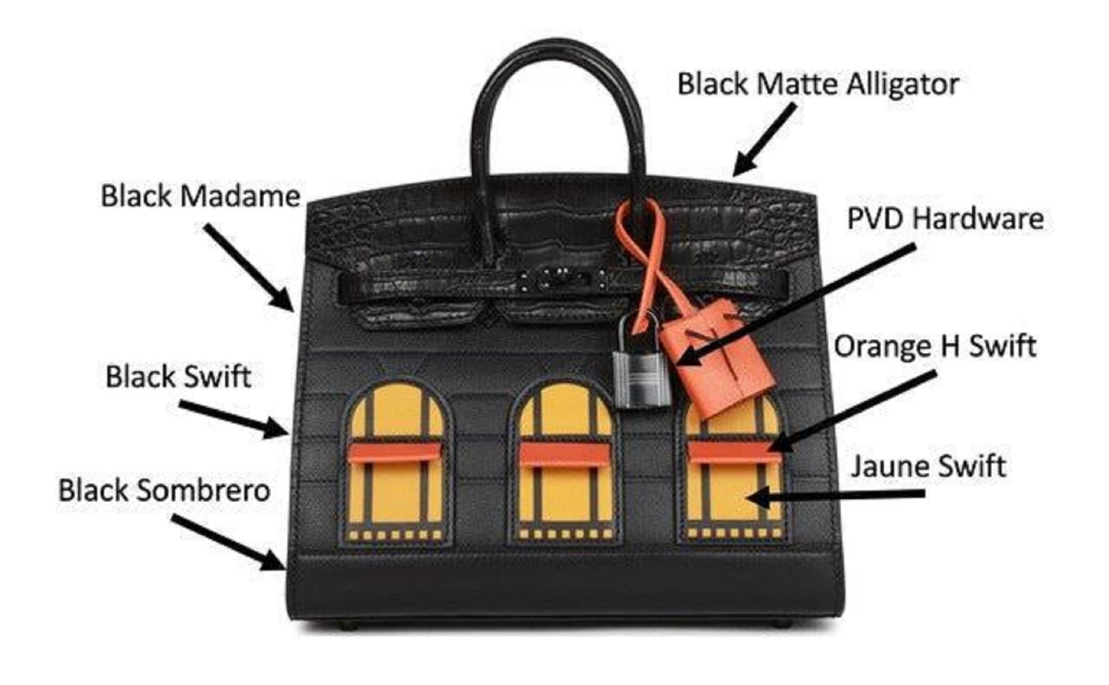 Hermès Birkin 20 Faubourg Sellier Black Matte Alligator Bag For Sale 10