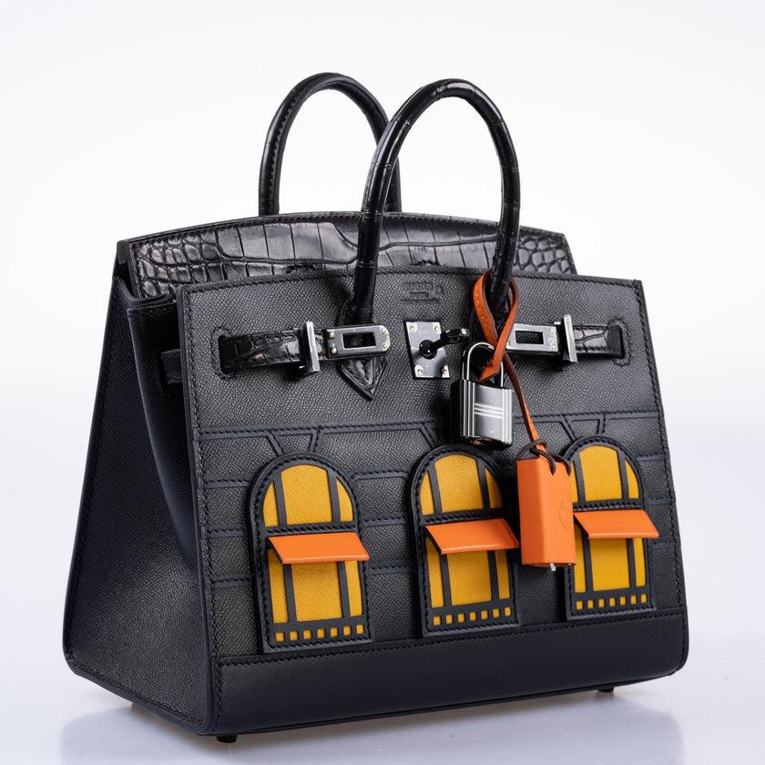 Hermès Birkin 20 Faubourg Sellier Black Matte Alligator Bag For Sale 11