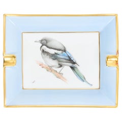Hermès Bird Porcelain Blue Ashtray