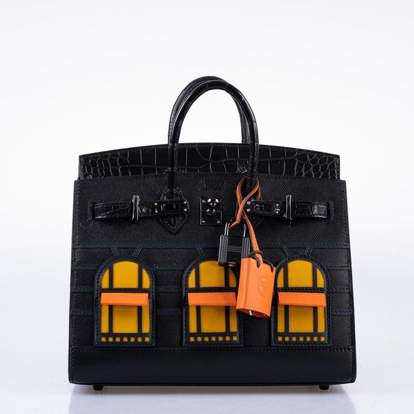 Hermès Birkin 20 Faubourg Sellier Black Matte Alligator Bag For Sale 7