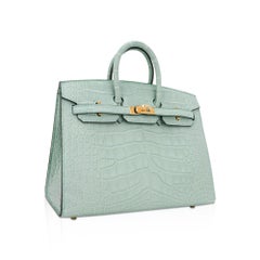 Hermes Birkin 20 Sellier Vert D'Eau Matte Alligator Limited Edition Bag