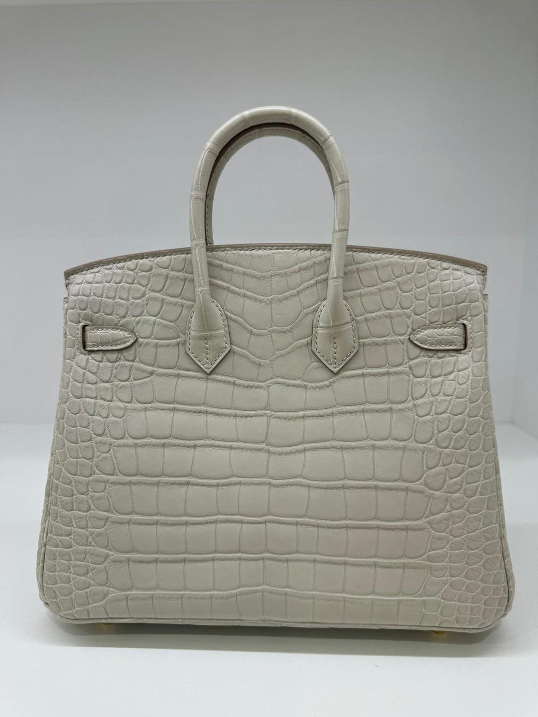 Hermes Birkin 25 Alligator Beton GHW 8