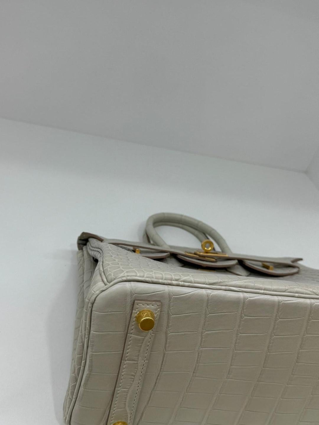 Hermes Birkin 25 Alligator Beton GHW Unisexe 