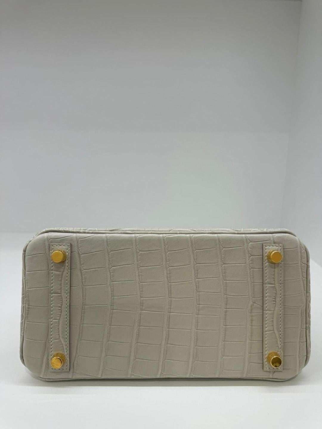 Hermes Birkin 25 Alligator Beton GHW 3