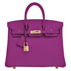 Hermes Birkin 25 Anemone Orchidee lila Gold Hardware Y Stempel, 2020