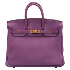 Hermes Birkin 25 Anemone Togo with Gold Hardware