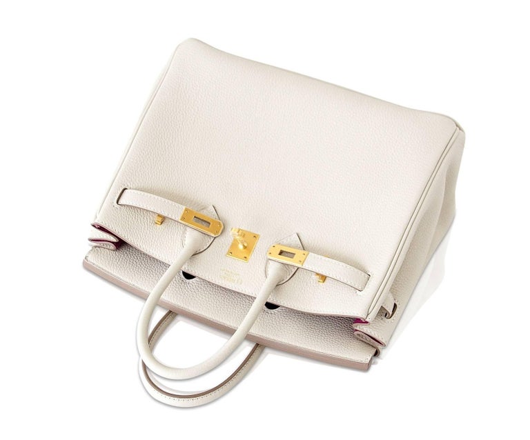 Hermes Birkin 25 Bag HSS Beton Rose Poupre Pink Brushed Gold Hardware Togo For Sale at 1stdibs