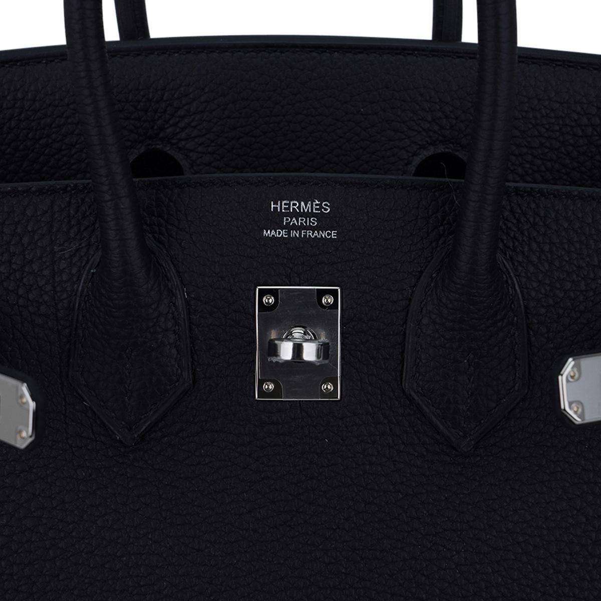 Sac Hermes Birkin 25 Noir Palladium Hardware Togo Leather 1