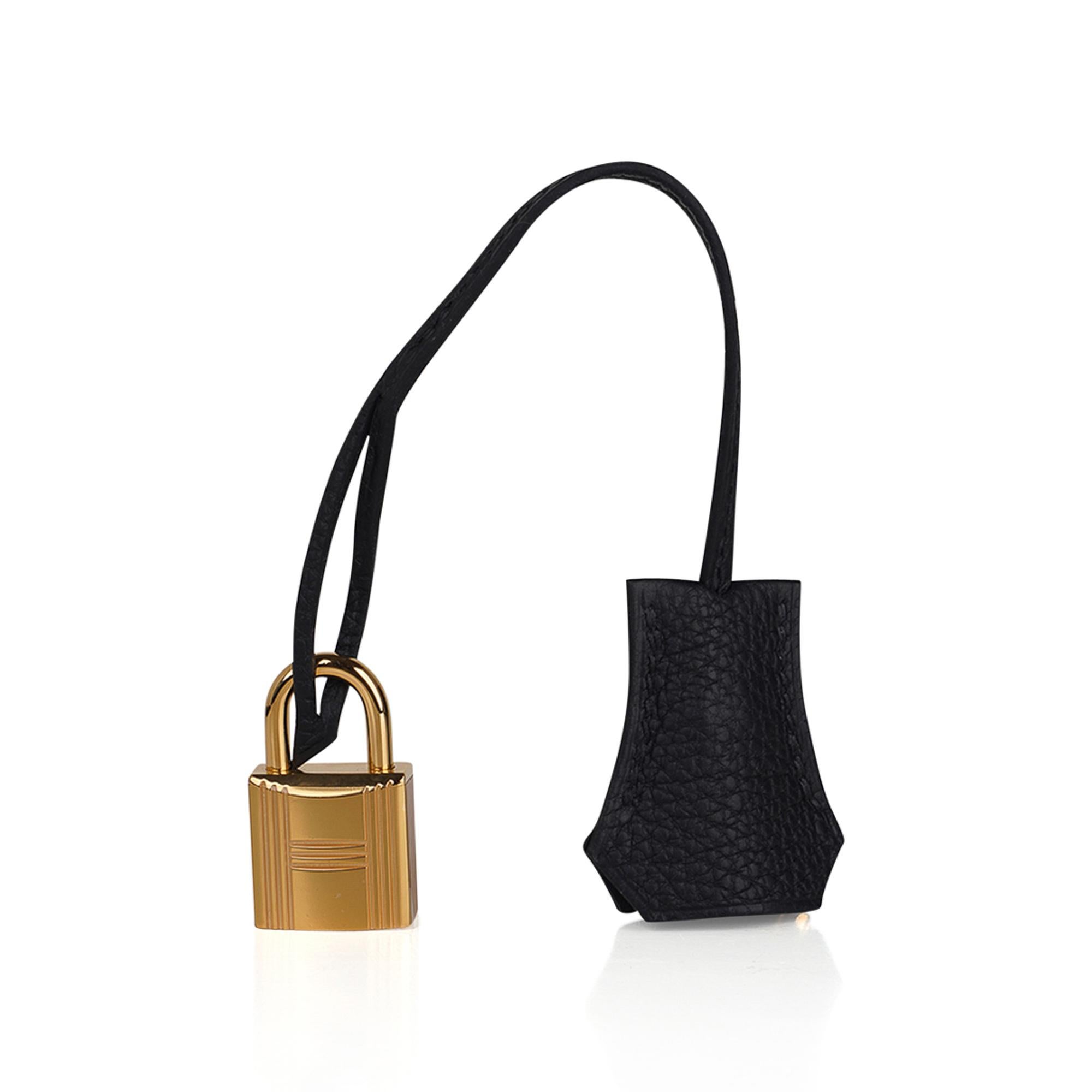Women's Hermes Birkin 25 Black Bag Togo Leather Gold Hardware 