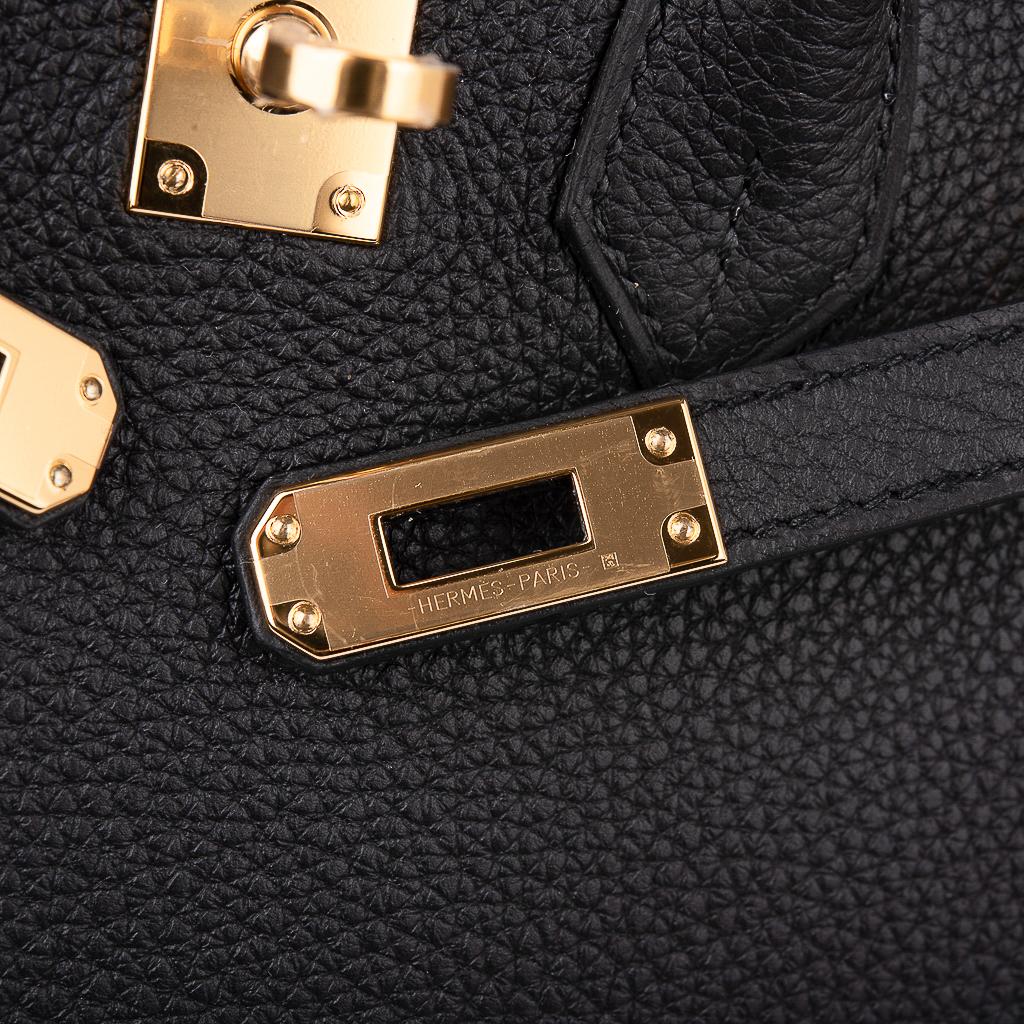 Hermes Birkin 25 Bag Black Togo Leather Gold Hardware  2
