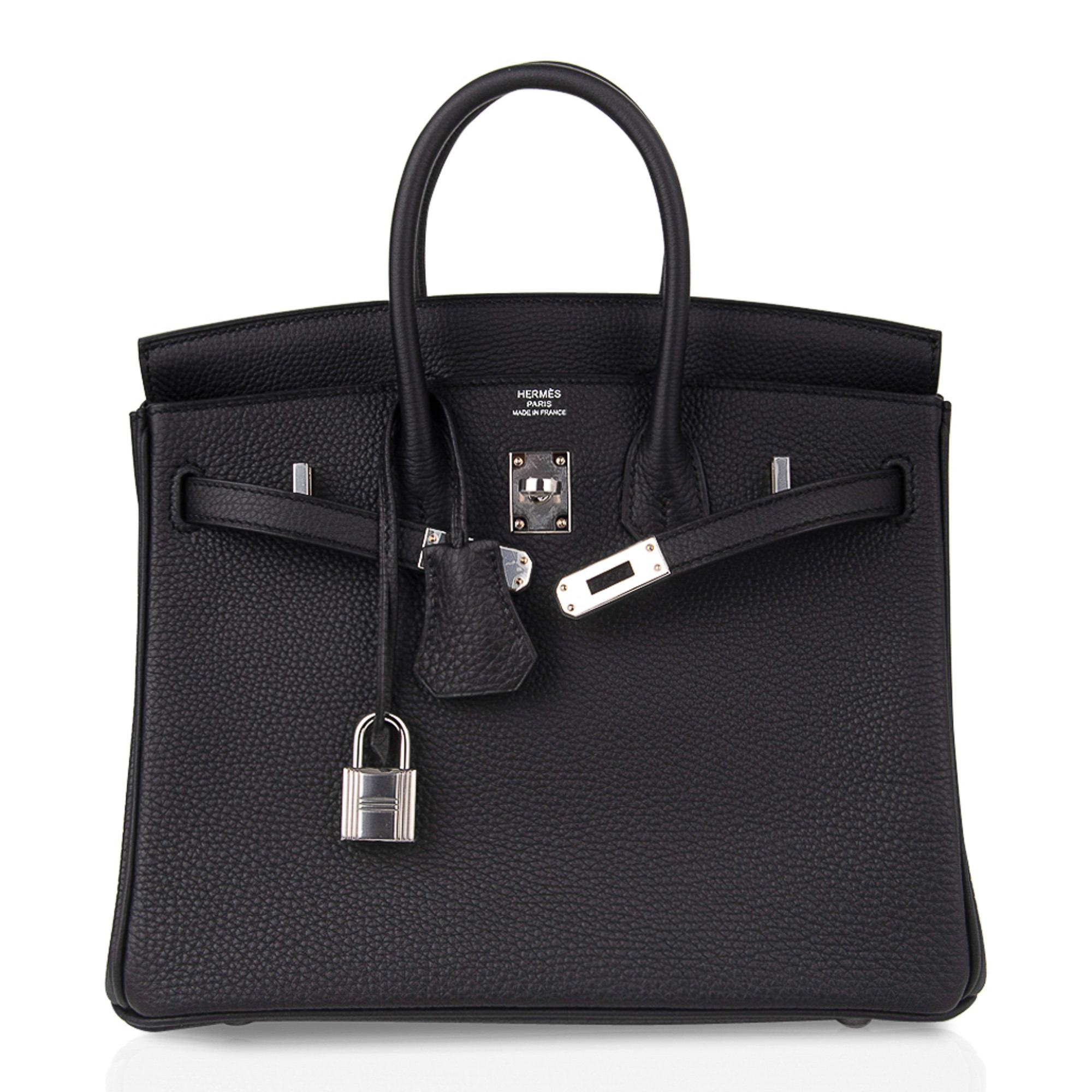 Hermes Birkin 25 Bag Black Togo Palladium Hardware  1